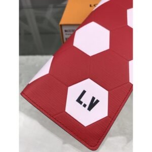 Louis Vuitton Brazza Wallet Epi Leather Hexagon Red | AlmaBagz