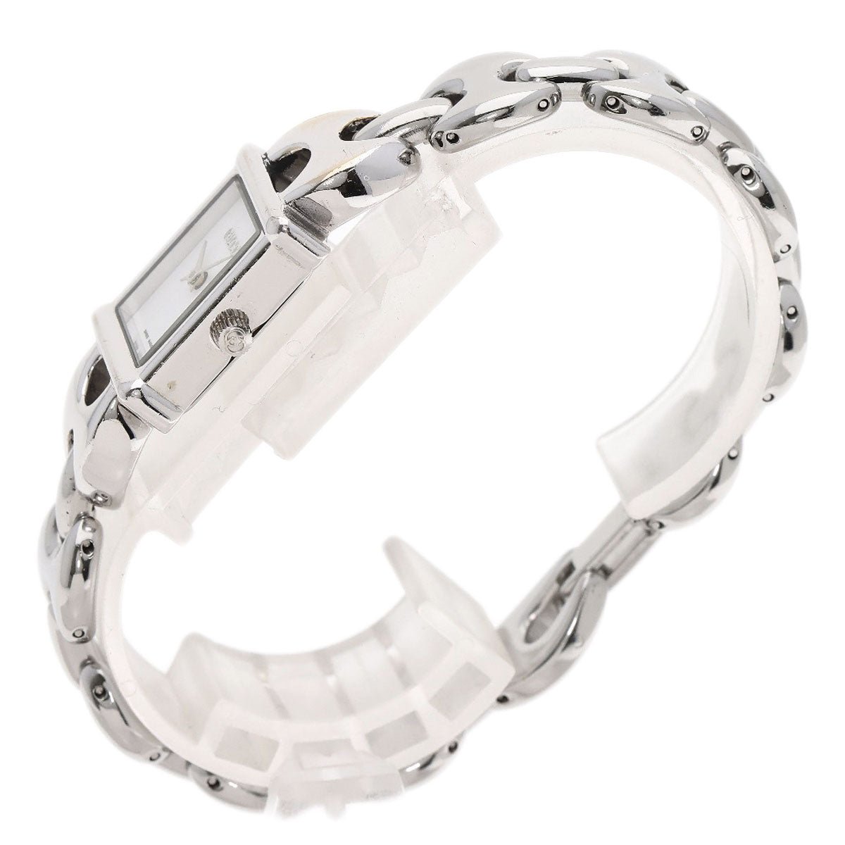 GUCCI Watches Quartz 1800L Stainless Steel Silver Square face white dial | AlmaBagz