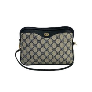GUCCI Shoulder Bag leather Navy | AlmaBagz