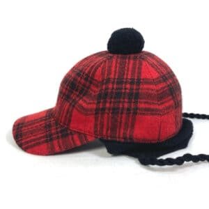 GUCCI cap 439029 Cotton, Wool, Acrylic Red Knit hat check S | AlmaBagz