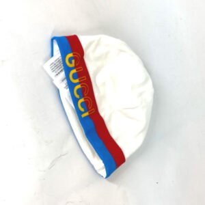 GUCCI Knit hat 516326 cotton white Baby gift baby BABY baby 3 piece gift set 9/12m | AlmaBagz
