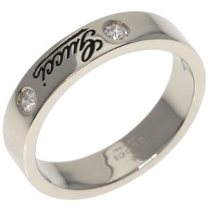GUCCI Ring K18WG Silver Icon Print 2P Diamond #11 | AlmaBagz