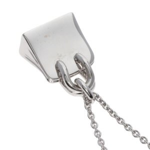 HERMES Necklace K18WG Silver Amulet Birkin Diamond | AlmaBagz