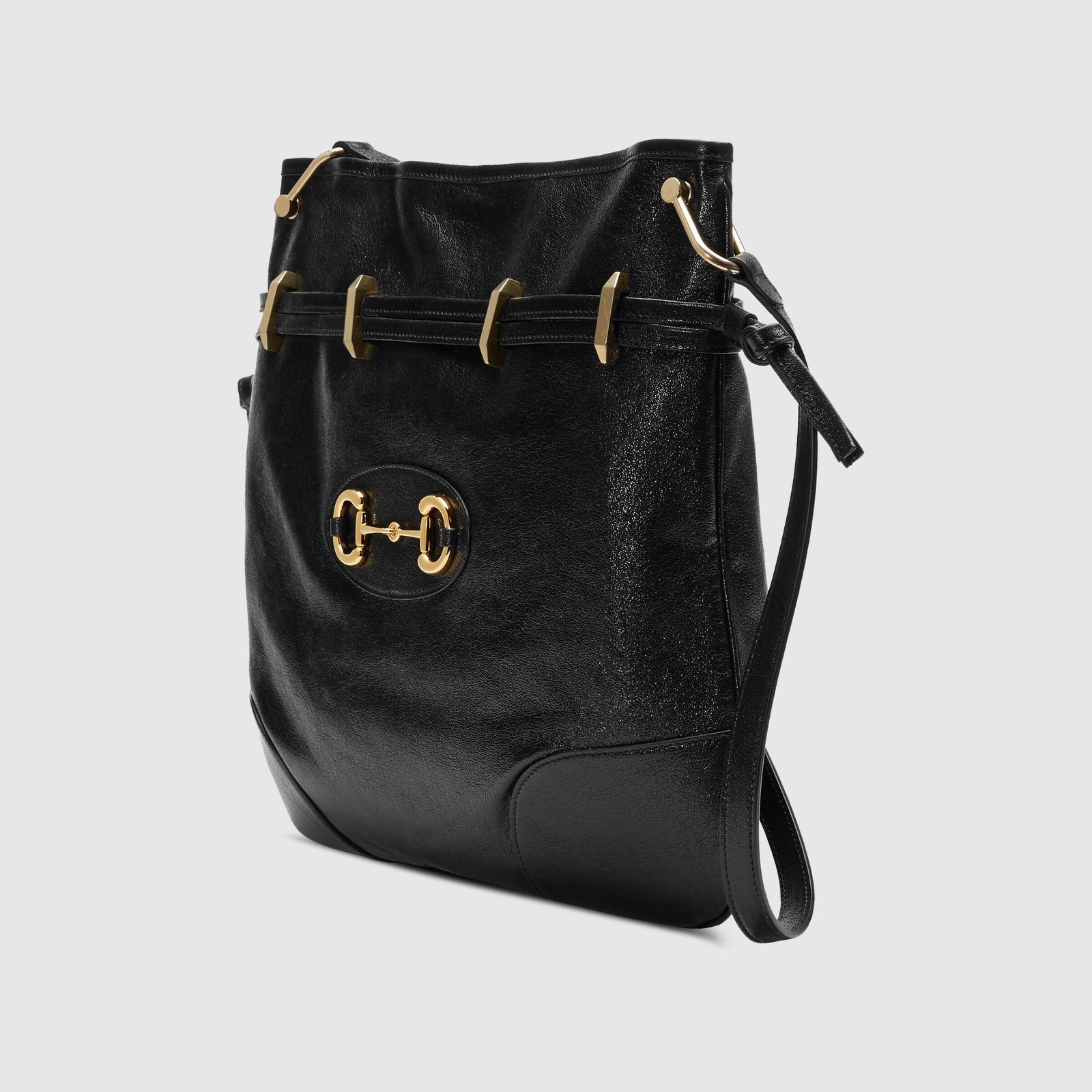 Gucci 1955 Horsebit Messenger Bag Black | AlmaBagz