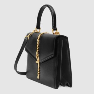 Gucci Sylvie 1969 Small Top Handle Bag Black | AlmaBagz