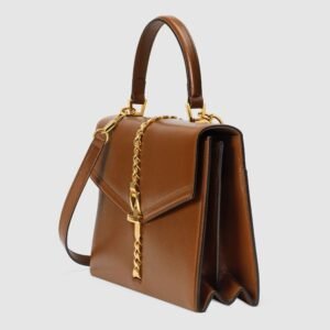 Gucci Sylvie 1969 Small Top Handle Bag Brown | AlmaBagz