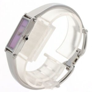 GUCCI Watches Quartz 1500L Stainless Steel , Stainless Steel Silver Square face Pink shell dial Women Used | AlmaBagz