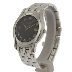 GUCCI Watches Quartz 5500M Stainless Steel black black dial mens Used | AlmaBagz