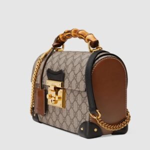 Gucci Padlock Small Bamboo Shoulder Bag GG Supreme | AlmaBagz