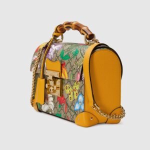 Gucci Padlock GG Flora Small Bamboo Shoulder Bag | AlmaBagz