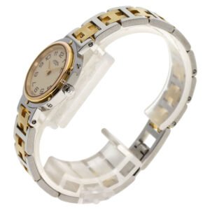 HERMES Watches Quartz Stainless Steel Silver Clipper old type Ivory dial | AlmaBagz