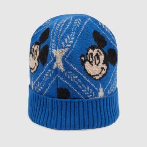 Gucci x Disney Jacquard-knit Beanie Hat in Blue | AlmaBagz