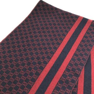 GUCCI Scarf wool Red GG Women Used | AlmaBagz