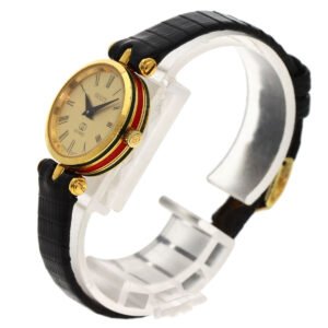 GUCCI Watches Quartz Gold Plated, Leather gold Sherry line gold dial Women Used | AlmaBagz
