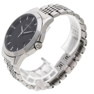 GUCCI Watches Quartz 126.4 Stainless Steel Silver G timeless black dial | AlmaBagz