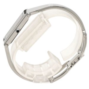 GUCCI Watches Quartz 1500L Stainless Steel , Stainless Steel Silver Square face Brown dial Women Used | AlmaBagz