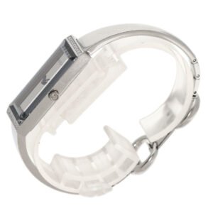 GUCCI Watches Quartz 127.5 Stainless Steel Silver Square Face Bezel Diamond mirror dial | AlmaBagz