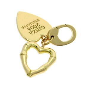 GUCCI Pendant top 18K Yellow Gold gold Heart Double Charm GINZA 2006 | AlmaBagz