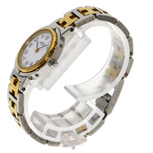 HERMES Watches Quartz Stainless Steel , SSxGP gold Clipper white dial Women Used | AlmaBagz