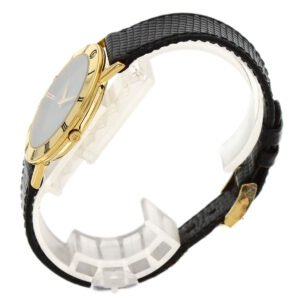 GUCCI Watches Quartz 3001M Gold Plated, Leather gold Round face black dial mens Used | AlmaBagz