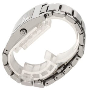 GUCCI Watches Quartz 7700M Stainless Steel Silver Square face black dial | AlmaBagz