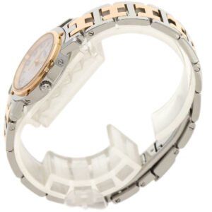 HERMES Watches Quartz CL4.221 Stainless Steel gold Clipper Nacre New Buckle Pink shell dial | AlmaBagz