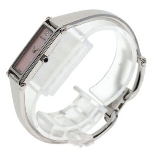 GUCCI Watches Quartz 1500L Stainless Steel , Stainless Steel Silver Square Face 1P Diamond Pink shell dial Women Used | AlmaBagz