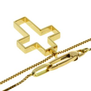 GUCCI Necklace 18K Yellow Gold gold cross | AlmaBagz