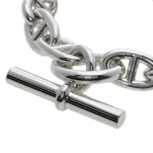 HERMES bracelet SV Silver Chene Dunkle GM Women Used | AlmaBagz