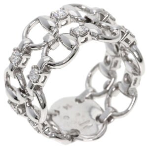 GUCCI Ring K18WG Silver Diamond #14 | AlmaBagz