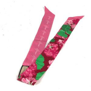 GUCCI scarf 652727 silk pink Neck bow | AlmaBagz