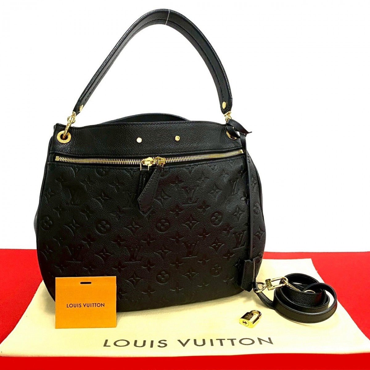 LOUIS VUITTON Shoulder Bag leather black Monogram Ann Platt Spontini | AlmaBagz - Image 9