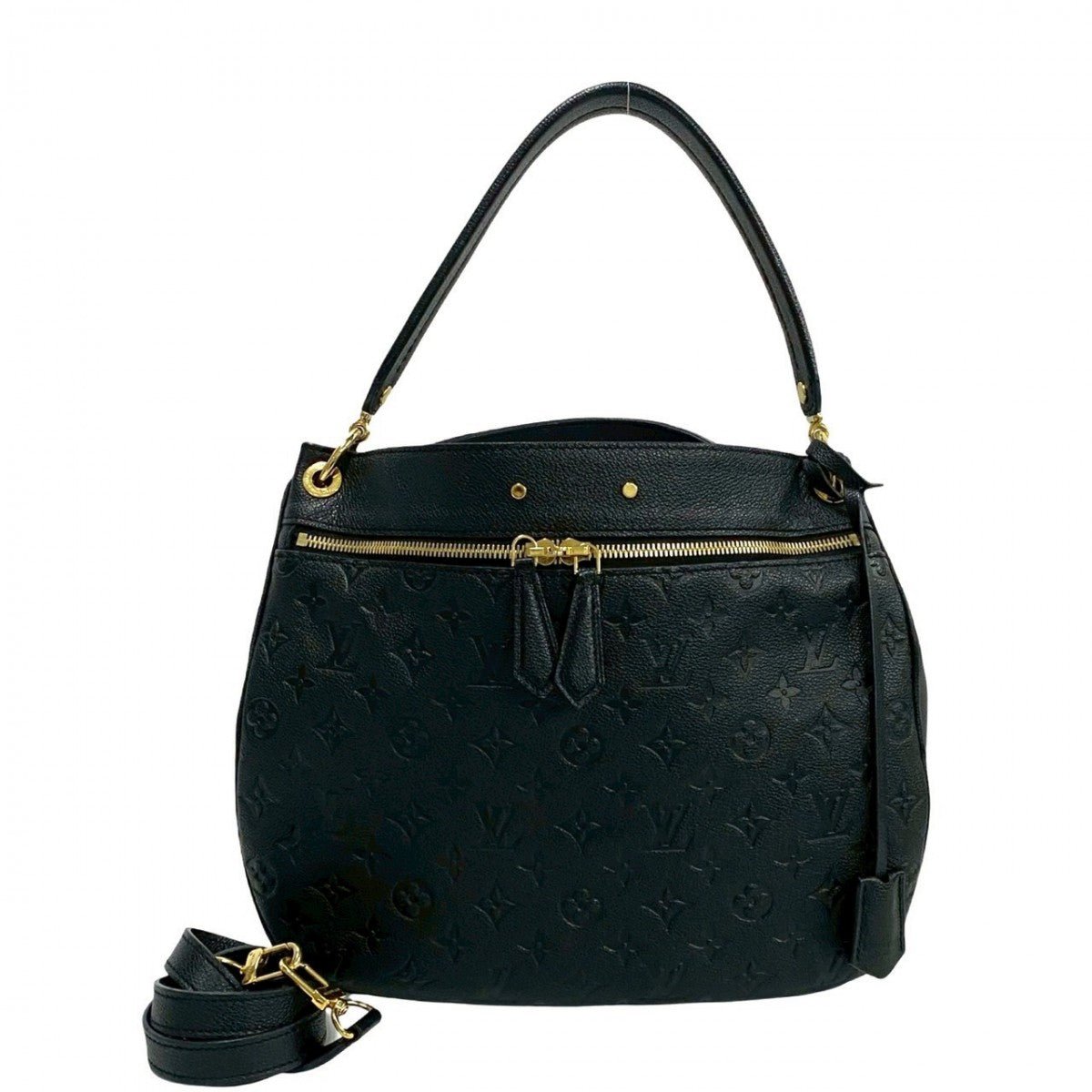 LOUIS VUITTON Shoulder Bag leather black Monogram Ann Platt Spontini | AlmaBagz