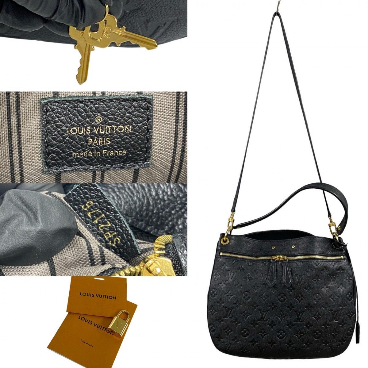 LOUIS VUITTON Shoulder Bag leather black Monogram Ann Platt Spontini | AlmaBagz - Image 3