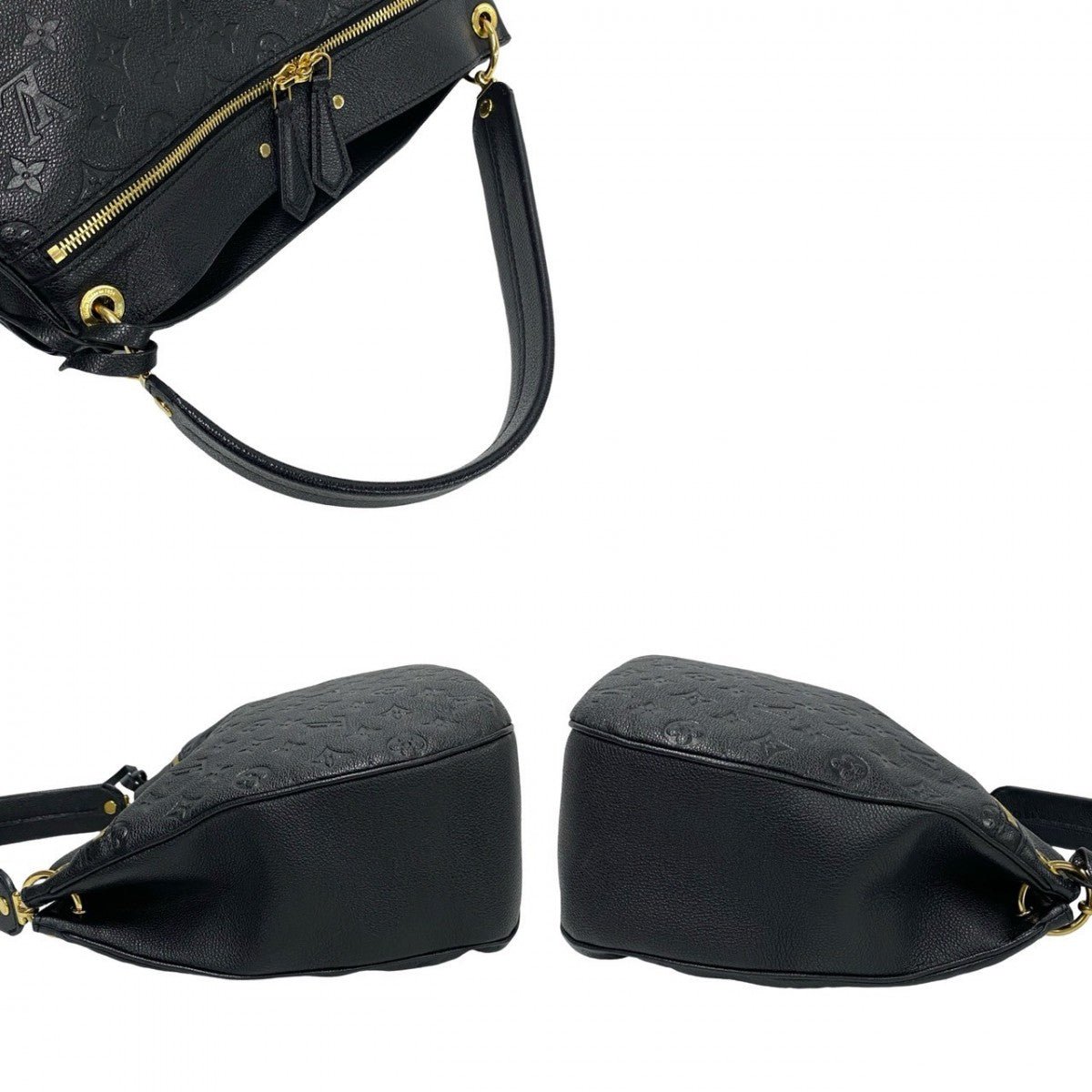 LOUIS VUITTON Shoulder Bag leather black Monogram Ann Platt Spontini | AlmaBagz - Image 5