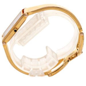 GUCCI Watches Quartz 1500L PGP gold Square face White shell dial | AlmaBagz