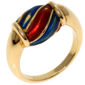 GUCCI Ring 18K Yellow Gold gold enamel | AlmaBagz