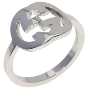 GUCCI Ring K18WG Silver GG logo  #11 | AlmaBagz