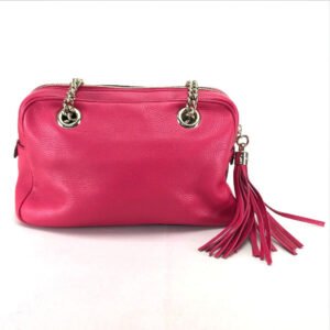 GUCCI Shoulder Bag 308983 leather pink Interlocking G SOHO (Soho) Women Secondhand | AlmaBagz