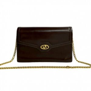 GUCCI Shoulder Bag Calfskin Brown | AlmaBagz