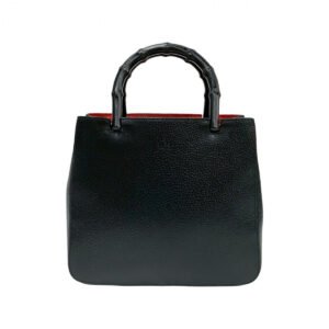 GUCCI Handbag leather black Bamboo | AlmaBagz