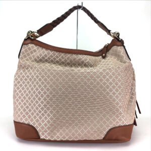 GUCCI Shoulder Bag 282338 Canvas / leather beige Diamante Handbag Women Secondhand | AlmaBagz