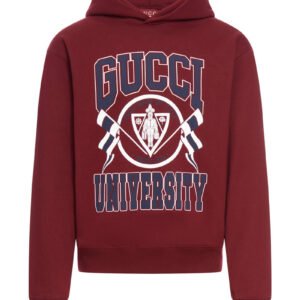 Gucci Men Cotton Jersey Printed Hooded Sweatshirt | AlmaBagz