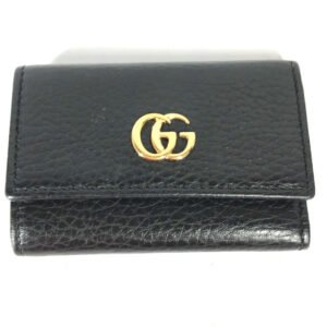 GUCCI Key case Key holder  456118 leather black key GG Marmont | AlmaBagz