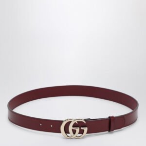 Gucci Gg Marmont Rosso Ancora Leather Belt Women | AlmaBagz