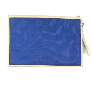 GUCCI Clutch bag 625598 Nylon / leather blue pouch bag Off The Grid Off The Grid mens Secondhand | AlmaBagz