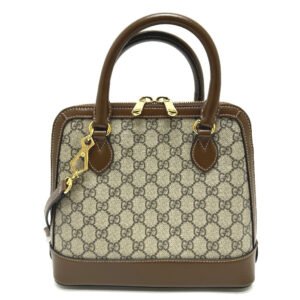 GUCCI Handbag 621220 GG Supreme Canvas Brown Horsebit Women Used | AlmaBagz