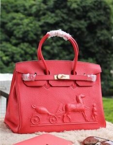 Hermes Birkin Horse Togo Leather Red 35cm | AlmaBagz