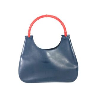 GUCCI Handbag 001 3789 leather black vintage Bamboo Women Used | AlmaBagz