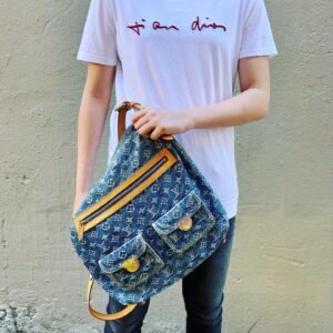 LOUIS VUITTON Denim Monogram Denim Baggy GM Bag | AlmaBagz
